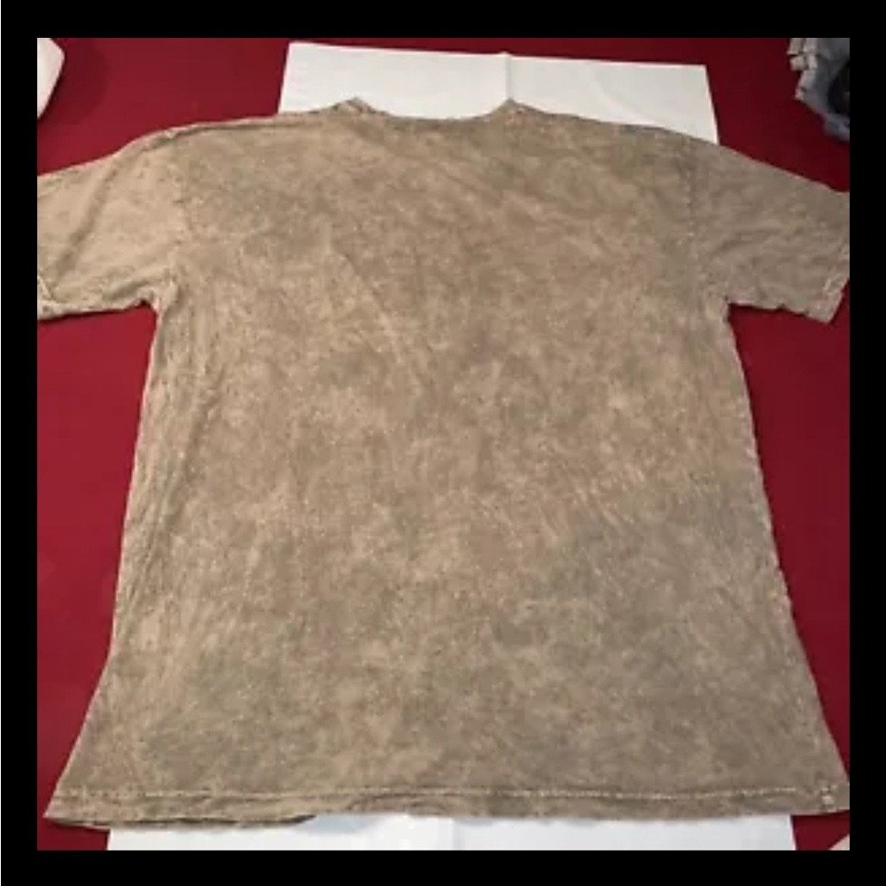 Levi’s gray TAN T-shirt men’s XL gothic emo Wings tribal leather look, burnout - Picture 9 of 12